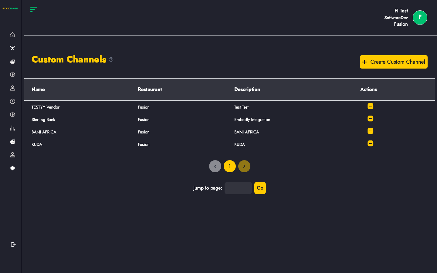 Custom Channels page