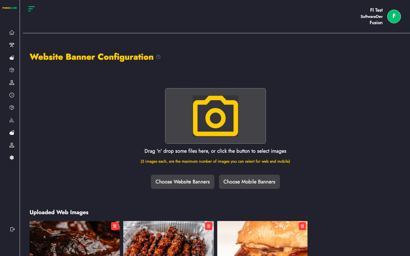 Website Banners page
