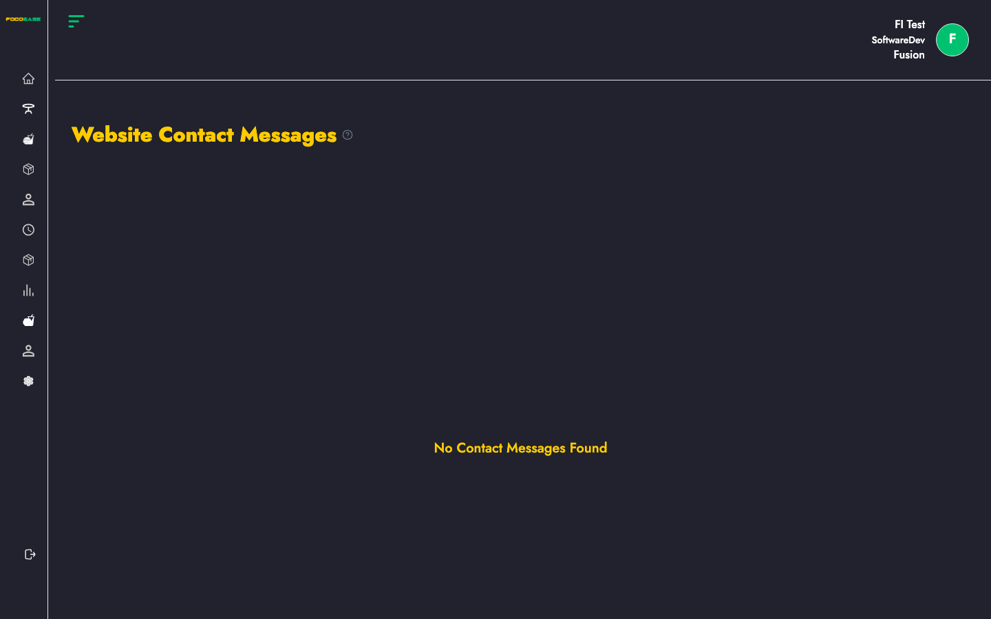 Website Contact Messages page